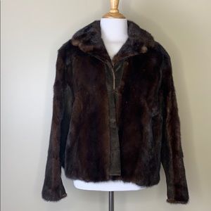 NERZ Vintage Danish “Old Money” Brown Cropped Mink Jacket M